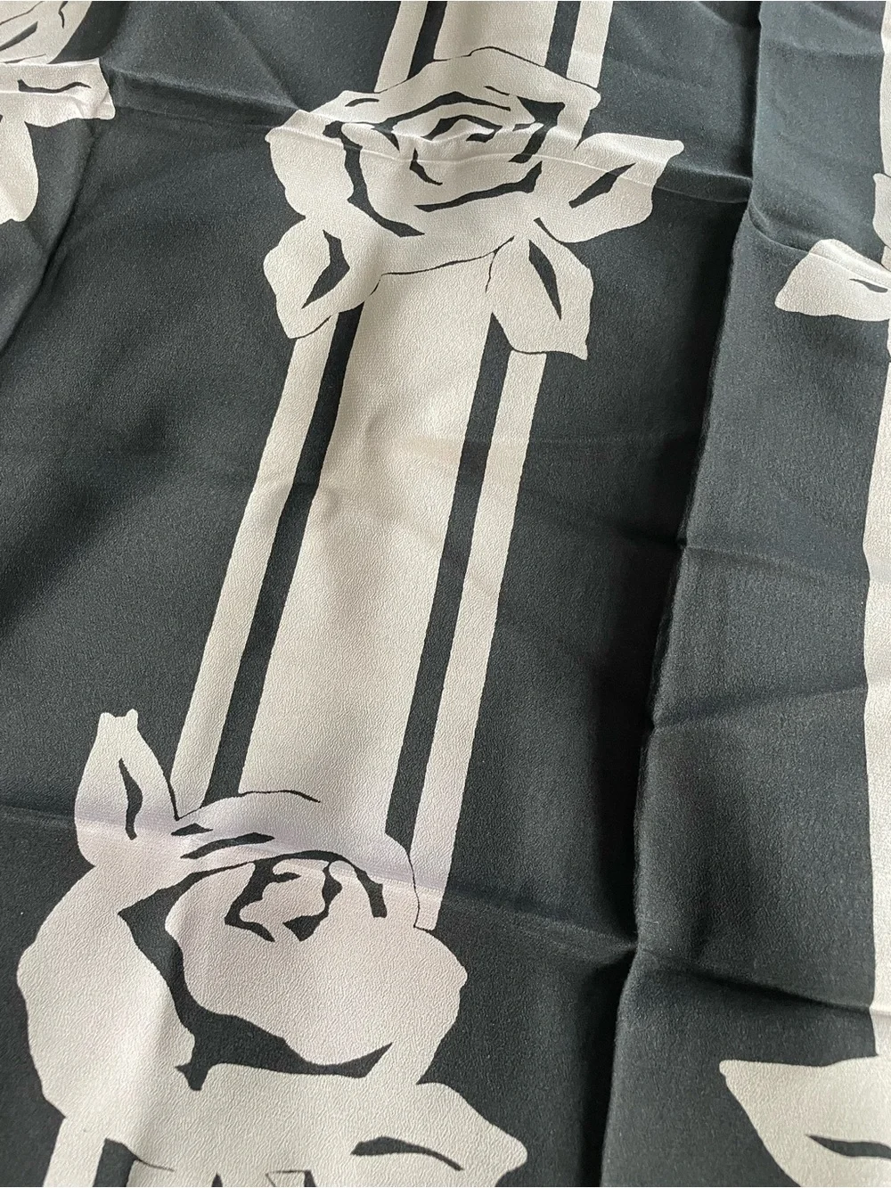 Chloé Black Silk Scarf with 100% SOIE Tag